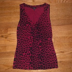EUC Women’s Express red leopard tank size S